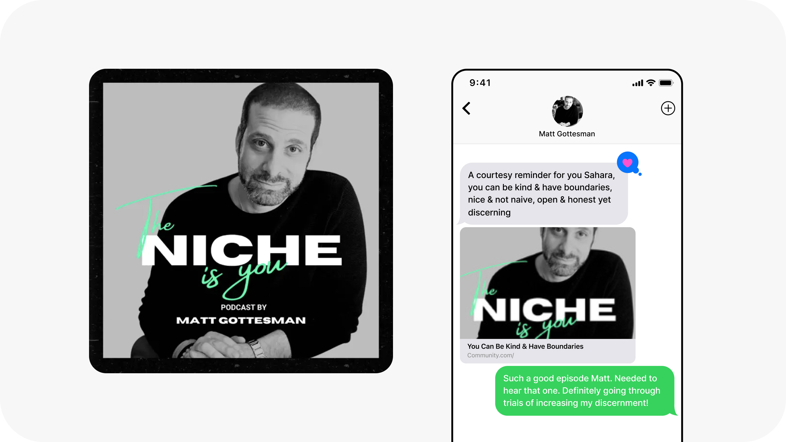 Matt Gottesman Community text screenshot