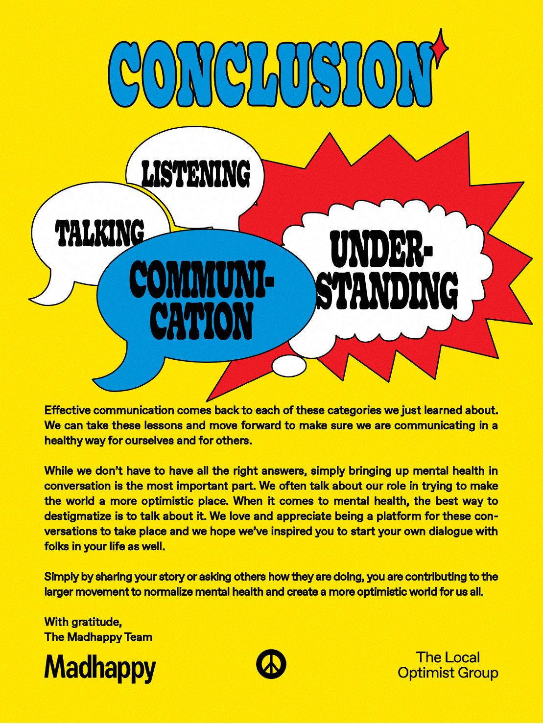 Madhappy Local Optimist Hotline campaign creative